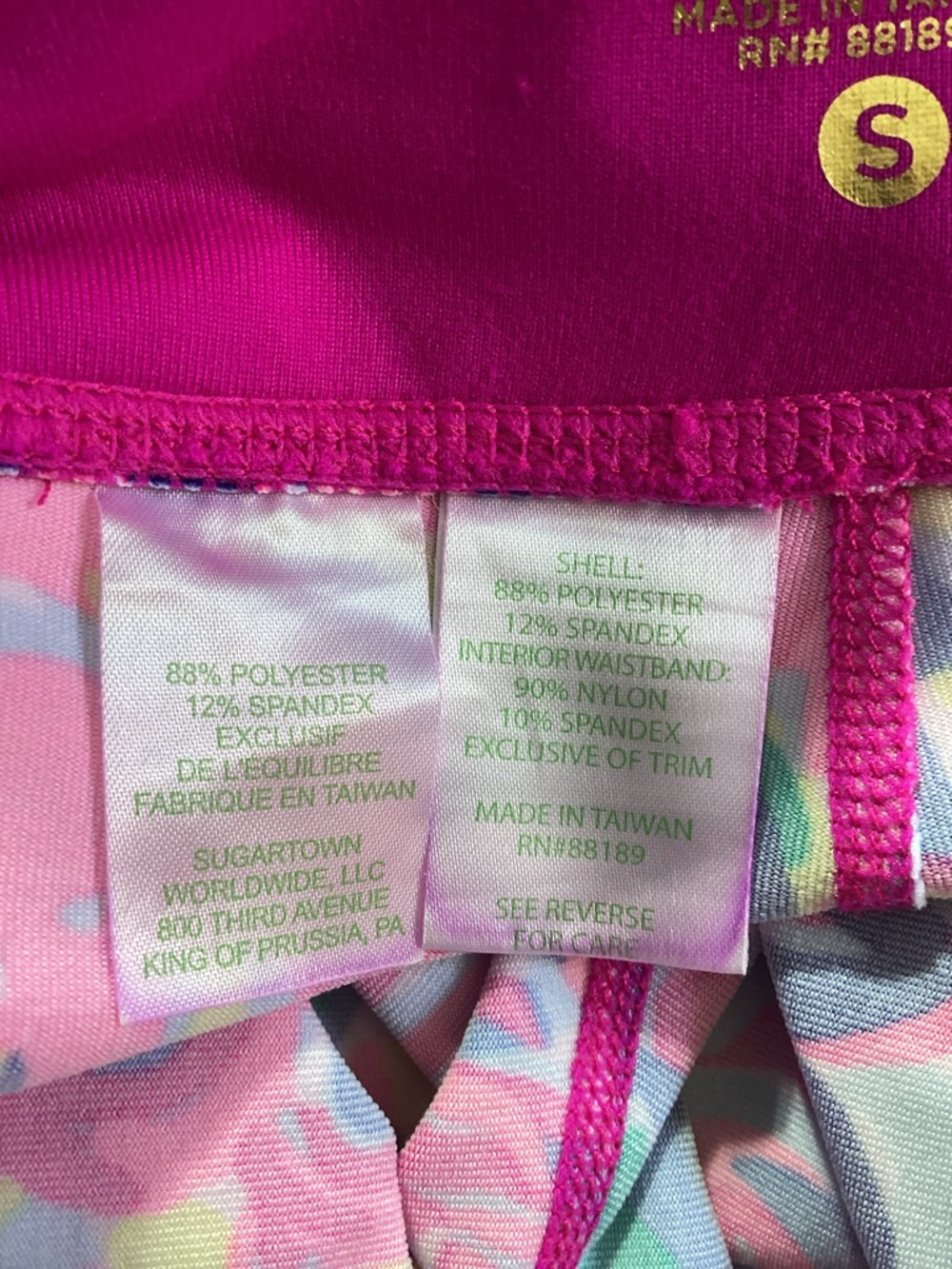 Lilly Pulitzer Pink Multi Swirl Capri Leggings - Picture 8 of 8